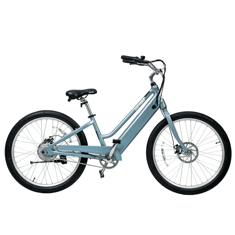 GOTRAX Shoreline 27.5 Women's Electric Beach Cruiser bikes , 350W Motor, 36V, Class 2, Up to 40 Miles, Adult, Blue Electric Bikes