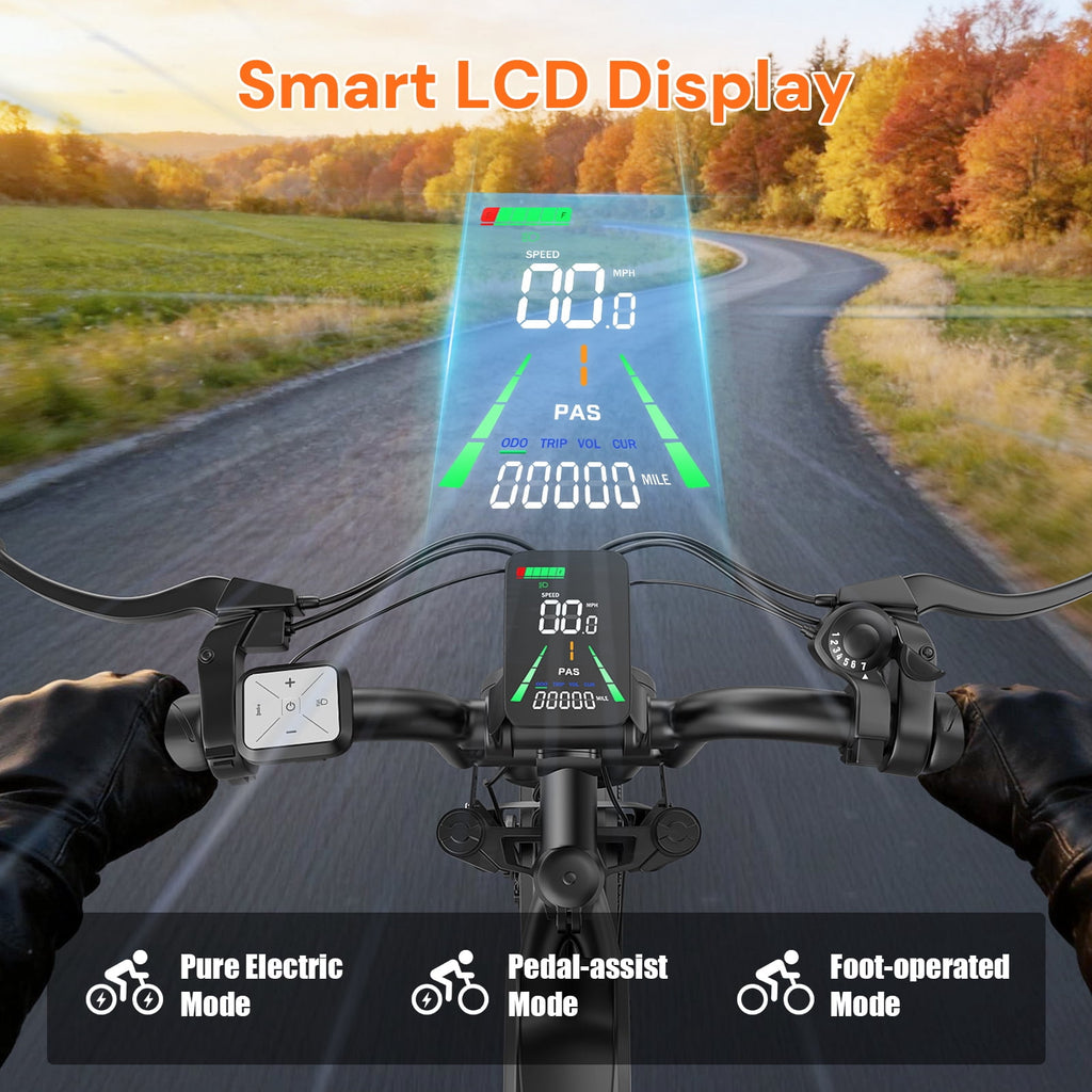 ASKGO Electric Bike for Adult, 2200W Peak Electric Dirt Bike, 100 Miles, 7 Speed Electric Motorcycle, 48V Removable Battery, 20 Fat Tire Off Road Ebike, Full Suspension Ebike for Snow/Beach/Mountain Electric Bikes