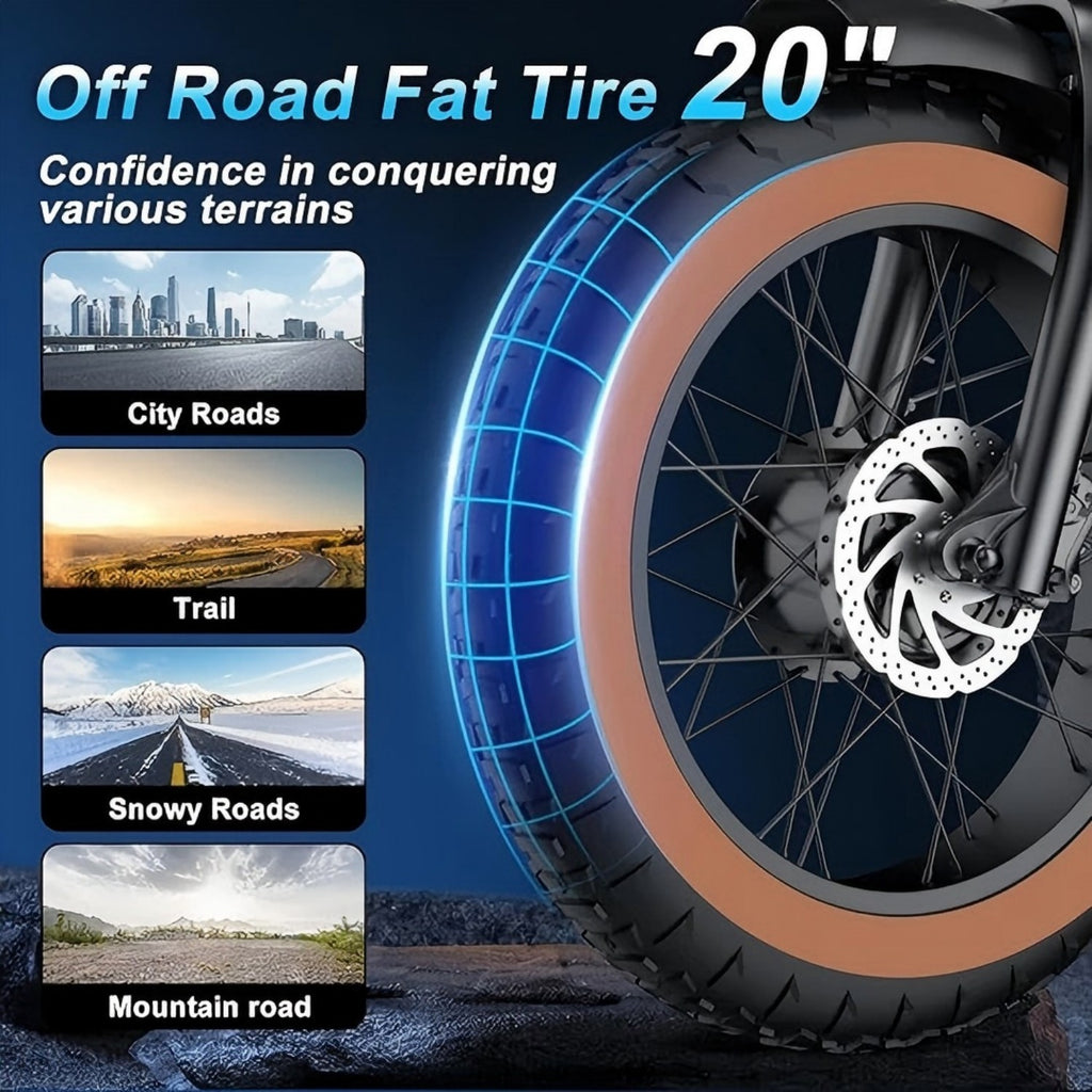37.5MPH Max Speed,3000W Dual Motor Movcan V30 Pro Max Electric Bike for Adults, 48V 20Ah ×2 Removable Batteries,120 Mile Range, 20x4 Fat Tire Electric Bikes