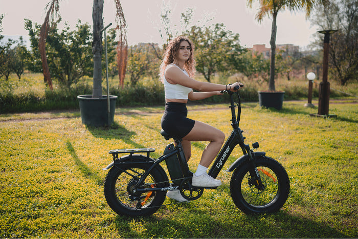 Cyrusher Rumble Electronic Bike for Adult 28,500W E-Bike 48V 18Ah UL2849 22 MPH Max Speed Step-Through Bike for Daily Commute Electric Bikes