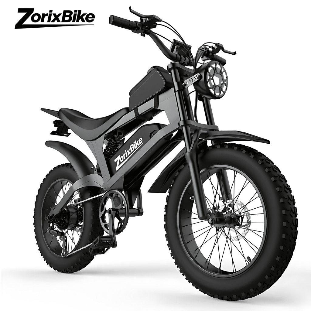 ZorixBike R8 Electric Bike for Adults, 1500W Brushless Motor Ebike, 20x 4 Fat Tire Electric Bicycle, 48V E Mountain Bike UL2849 Electric Bikes