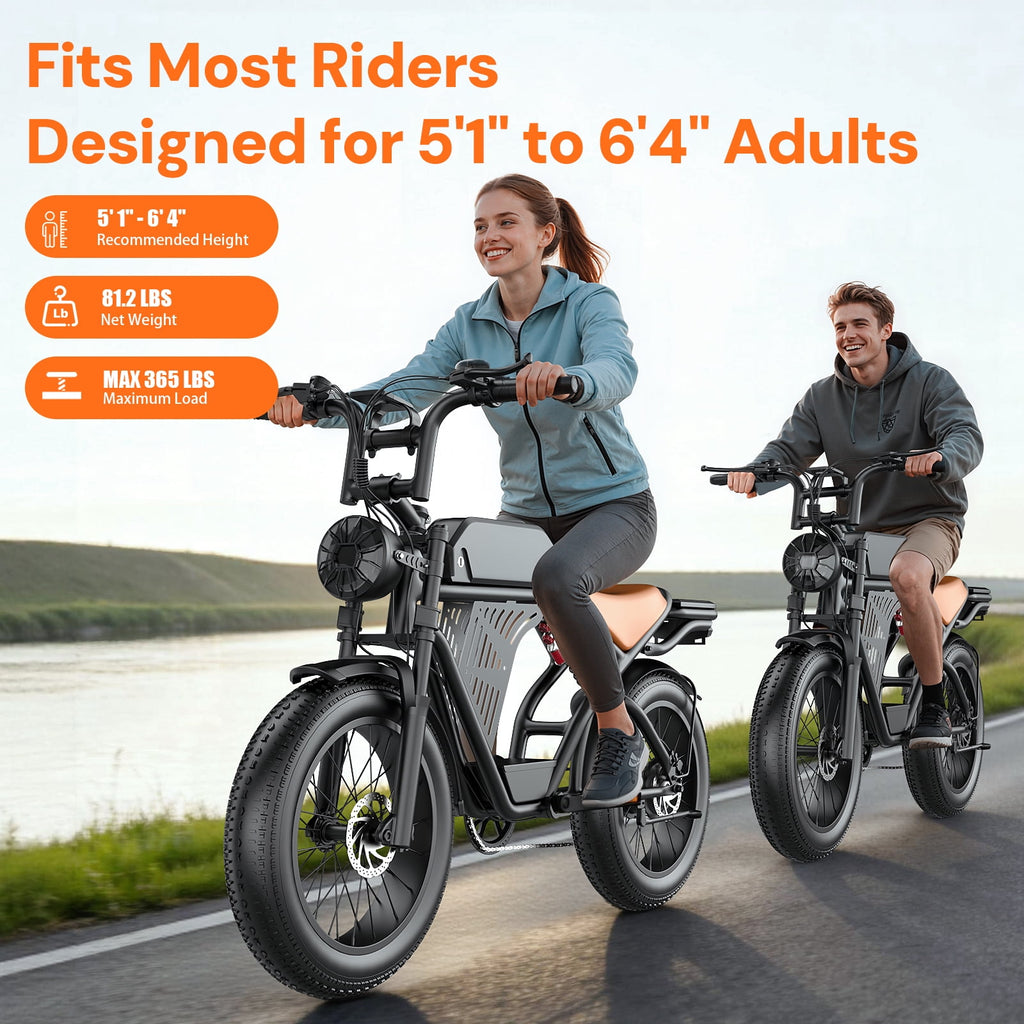 ASKGO Electric Bike for Adult, 2200W Peak Electric Dirt Bike, 100 Miles, 7 Speed Electric Motorcycle, 48V Removable Battery, 20 Fat Tire Off Road Ebike, Full Suspension Ebike for Snow/Beach/Mountain Electric Bikes