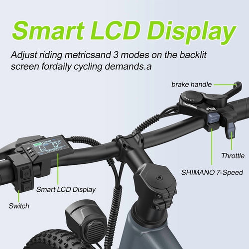 26 Electric Bike for Adults, 749W Motor, 22MPH, 40 Miles Range, 7-Speed Commuter City E-Bike Electric Bikes