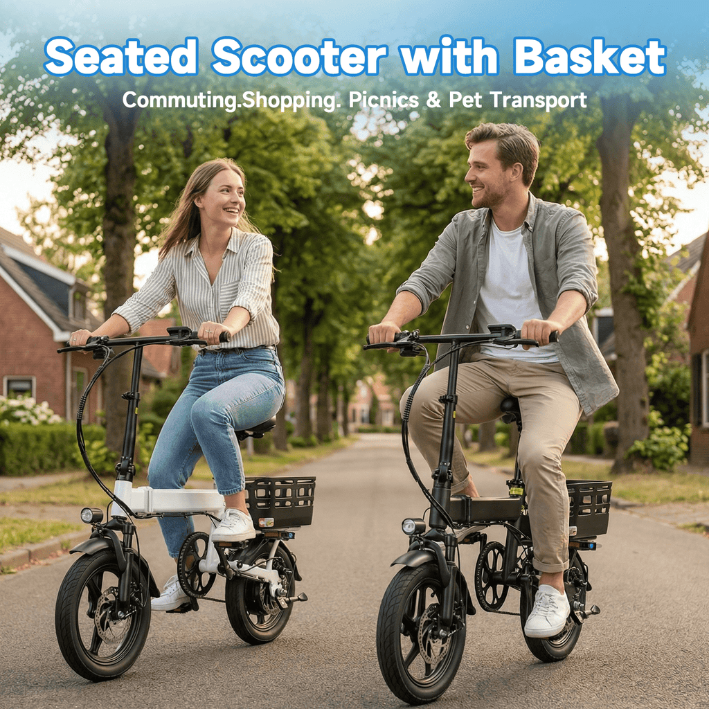 BroPath Electric Bike for Adults, Ebike, Electric Bicycle with 432WH Battery,14 Folding Ebike, 18MPH,20+ Miles(MAX),500W Motor,Multi-Shock Absorbers,UL2849,Commuting Mini E Bikes Electric Bikes
