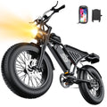 2200W Peak Electric Bike, 48V 20Ah &25MPH & 65Miles Range, 20''x4'' Fat Tire Mountain Ebike, Removable Battery, Rear Rack, Adult Electric Bicycle, UL2849 Electric Bikes