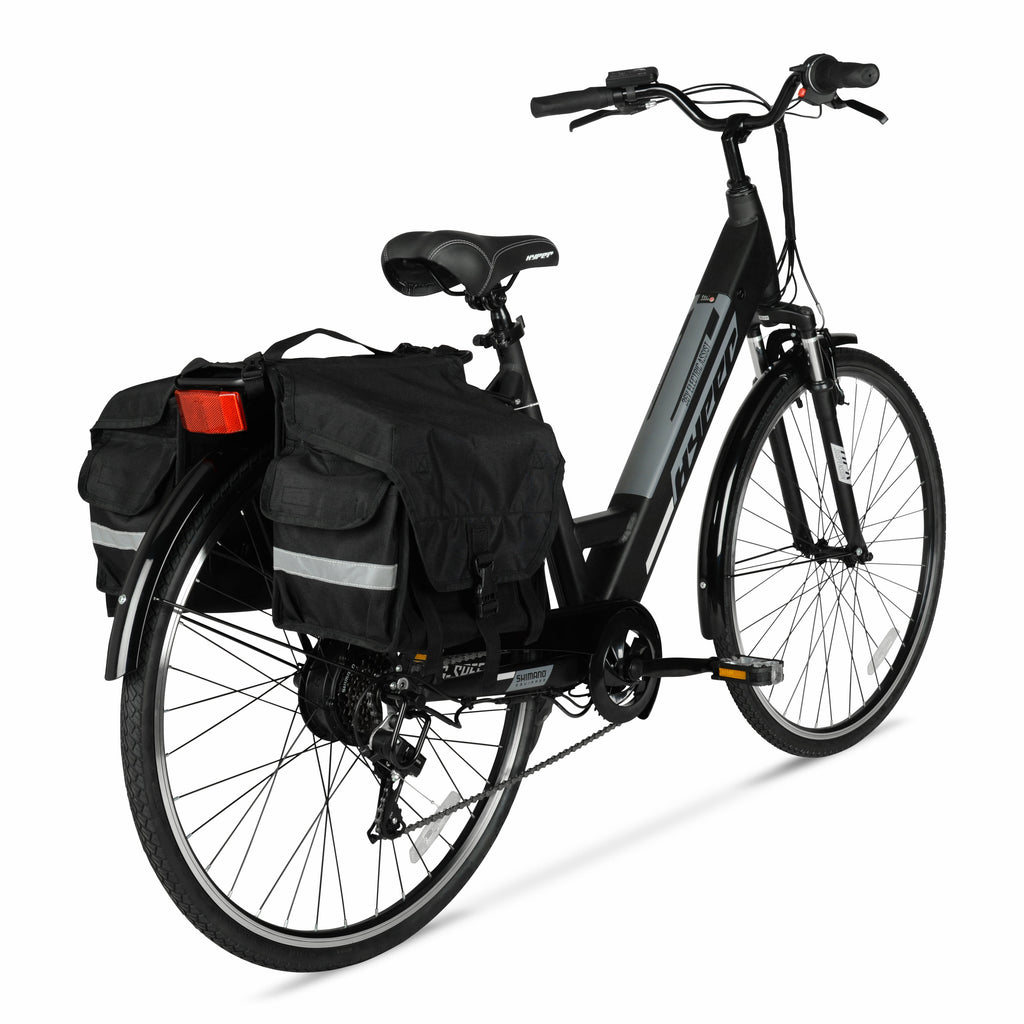 Hyper Bicycles 36V Class 2 700C Electric Commuter E-Bike, Adult Ages 13+, Pedal-Assist, 250W Motor, Black Electric Bikes