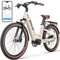 26 Carbon Fiber Electric Bike for Adults, 750W Motor 24MPH Lightweight Commuter E-Bike, 48V Dual Battery 128 Miles Long Range, 13+ Adult Electric Bicycle - Gray Electric Bikes