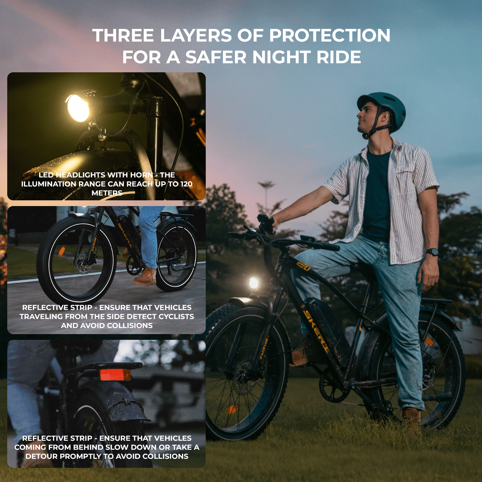 Skeri Electric Bike, 26x4.0 Fat Tire E Bike, 500W (Peak 1000) Motor, 48V 15.6Ah Removable Electric Bike for Adults, 60 Miles & 25 mph, Electric Bicycle with 7 Speed and Front Suspension Electric Bikes