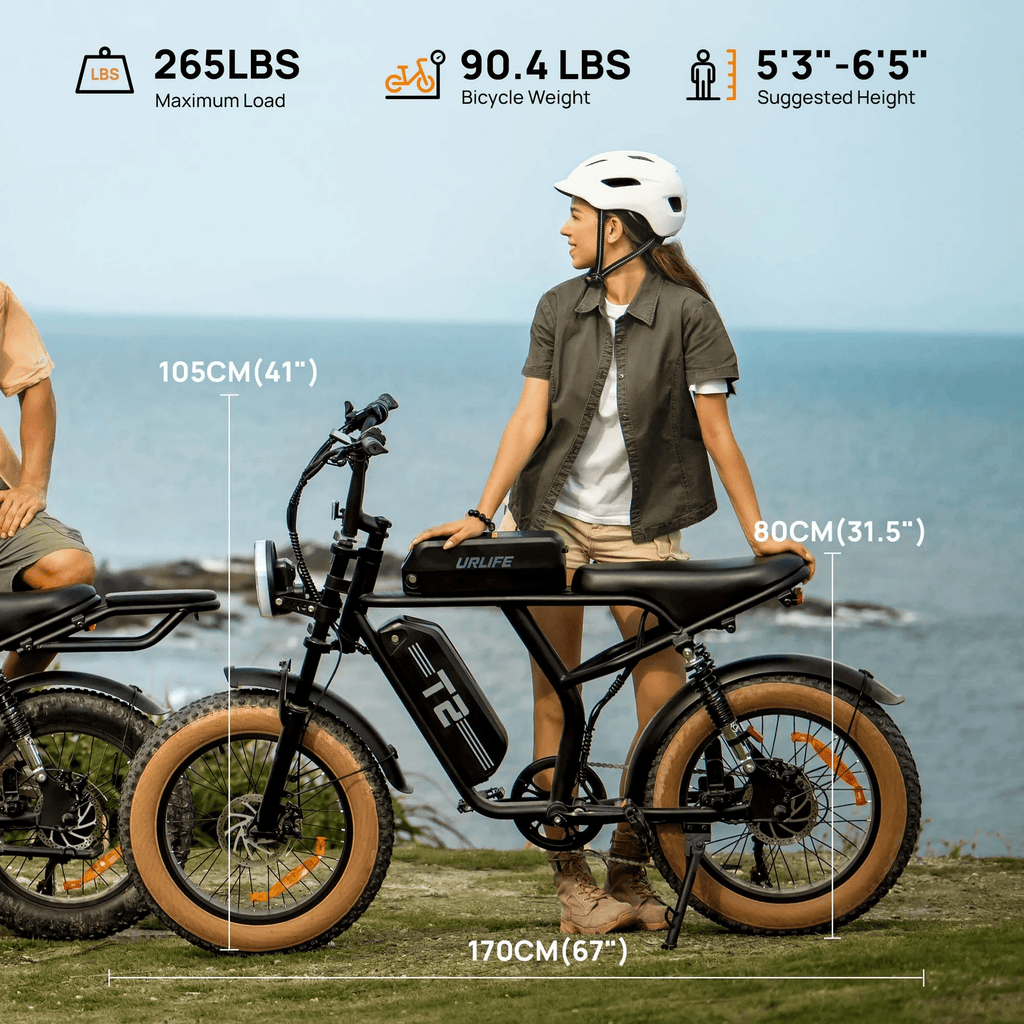 URLIFE 1500W Electric Bike for Adults,204.0 Fat Tire Ebike,48V 15.6Ah Removable Battery,7-Speed E-Mountain Bikes,All-Terrain Off-Road Electric Bicycle,UL2849 Certified(Black) Electric Bikes