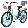 Lilypelle Electric Bike for Unisex Adults,24/26 7-Speed Step Thru Electric Bicycle ,36V,20MPH Electric Bikes