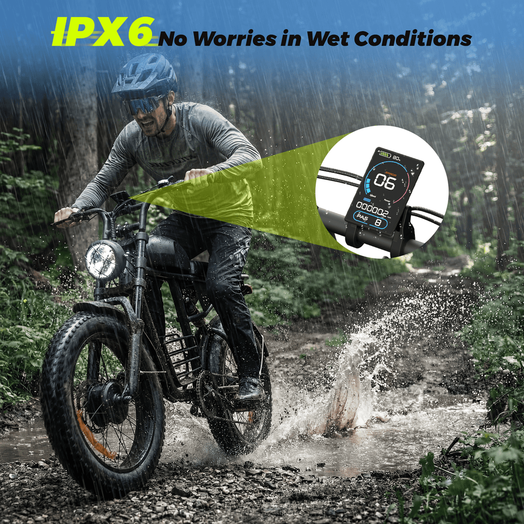 Electric Bike for Adults, 1500W Dirt Bike, 34MPH, 48V 20Ah E-Bike, 60 Miles Electric Motorcycle, 20 Fat Tire Off-Road Bike, All Terrain for Mountains, Snow, Sand, Road Electric Bikes