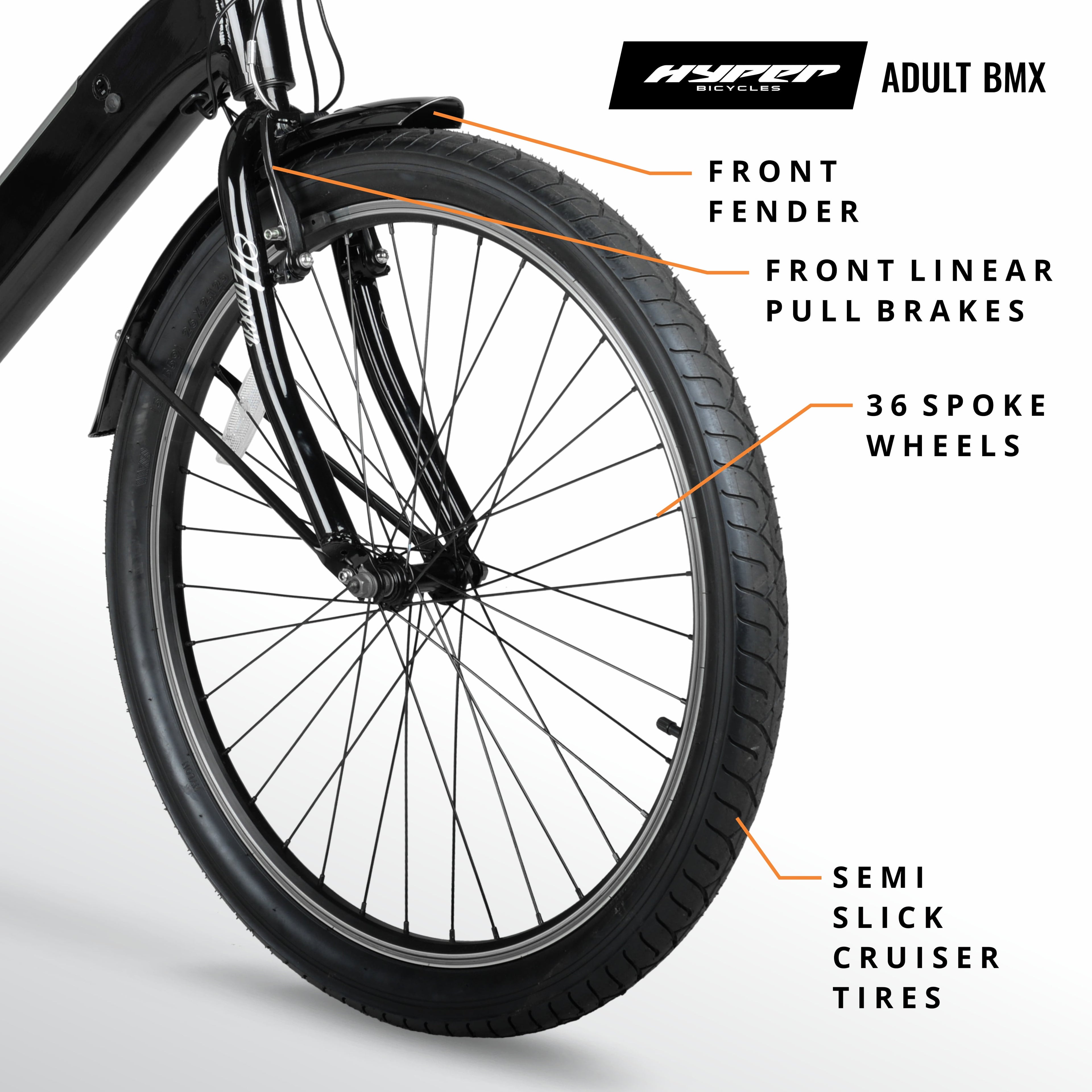 Hyper Bicycles 26 36V Men's Electric Cruiser E-Bike with Pedal-Assist, 250W Motor, Black Electric Bikes