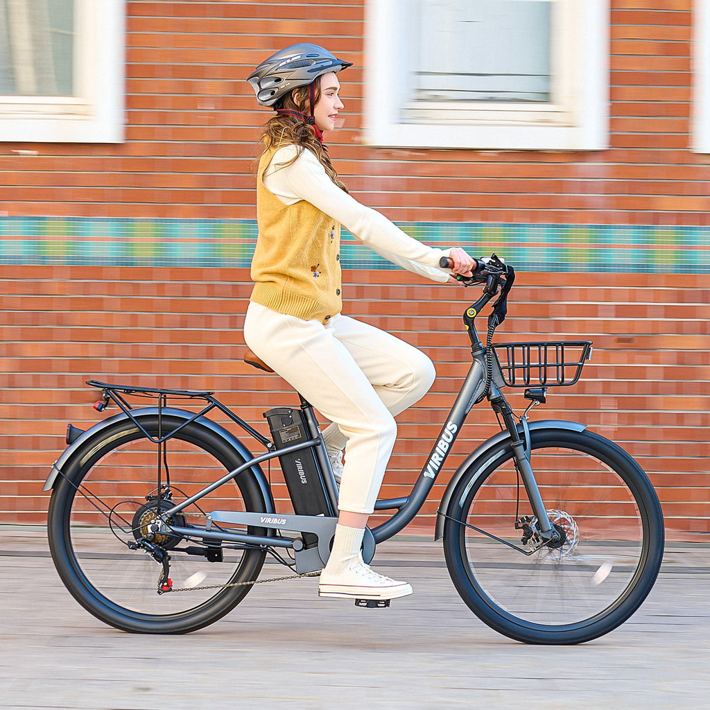 26 Electric Bike for Adults 7 Speed 20mph 500W Ebike for Women Men Seniors, Black Electric Bikes