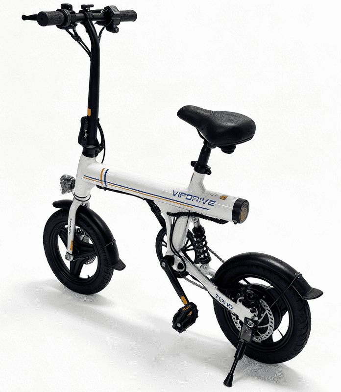 VIPDRIVE Electric Bike, 14 Folding EBike for Adults, 500W Peak Motor, 36V 7.8Ah Battery, 20MPH City Commuter E-Bike, Mini Ebike, LCD Display, UL2849 Electric Bikes