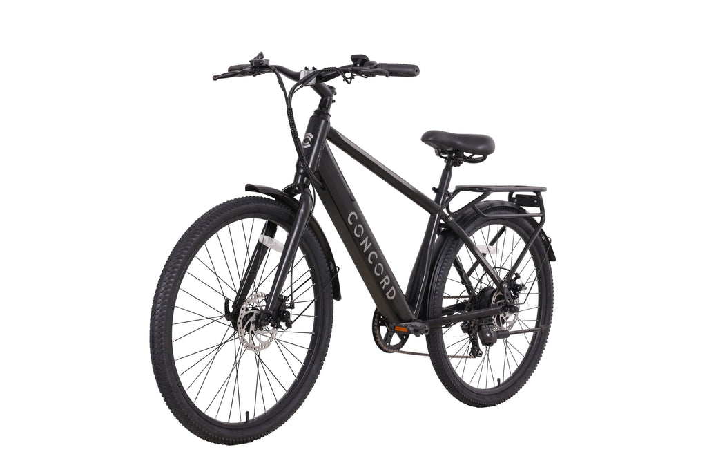 Concord Commutr 26'' Electric Bike, 350W Motor, Class 2, Black, Fits Riders 5'2-5'10 Electric Bikes