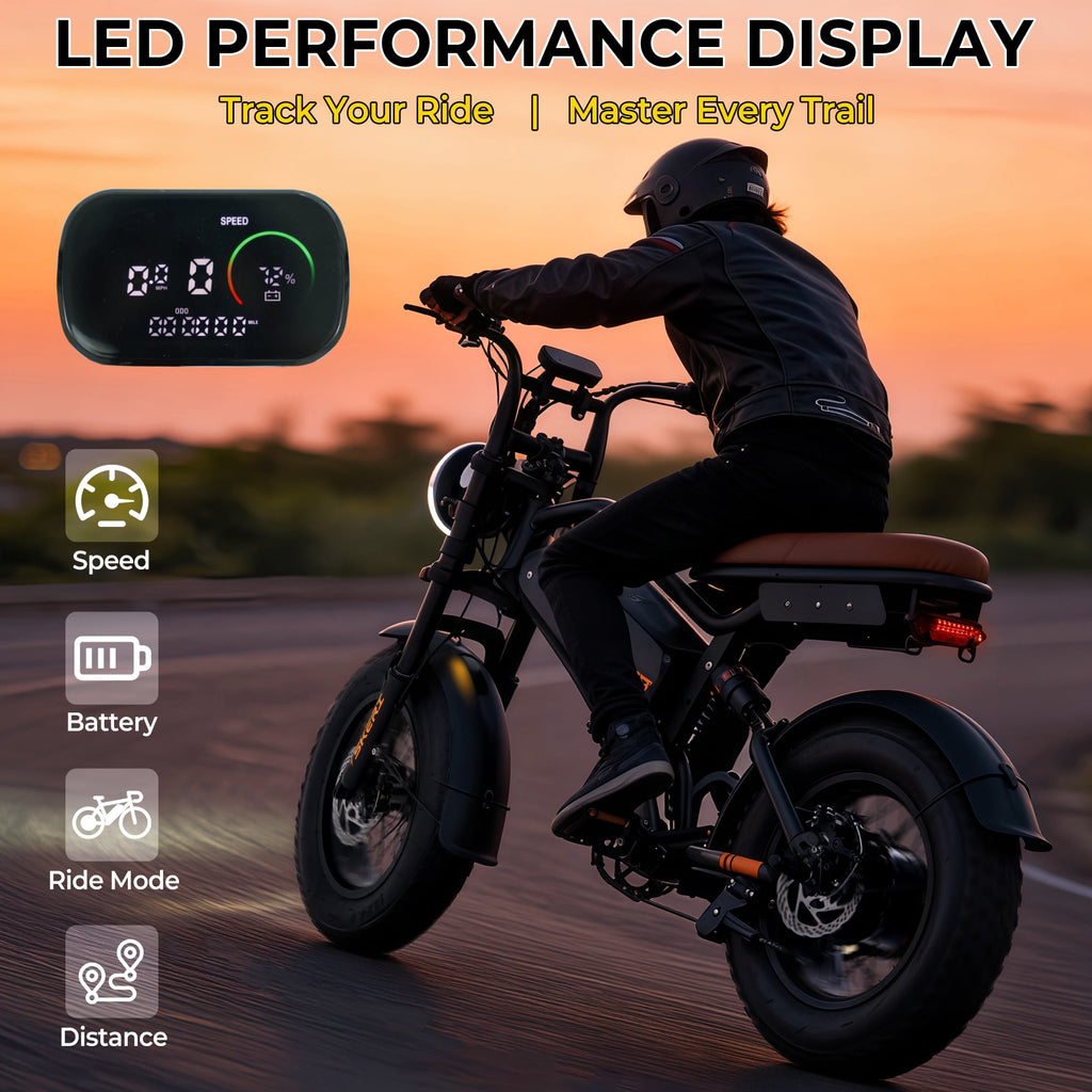 Skeri 750W (Peak 1000W) Electric Bike, 16” x 4” Fat Tire Dual Suspension E-Mountain Bikes, 48V 13Ah Battery UL2849 Electric Bikes