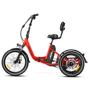 Addmotor CITYTRI E-310 PLUS Folding Electric Trike, 90MI Electric Tricycle for Adults, 750W 48V 20Ah 3 Wheel Electric Bikes, Step-Thru Etrike, Differential, Parking Brake Electric Bikes