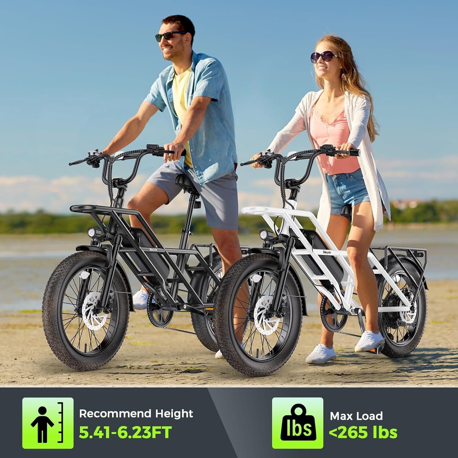 GSPEED A03 1200W Peak Electric Bike, 20 Fat Tire All-Terrain for Adults, 70 Mile Range, 48V 13Ah Battery, 28 MPH, Front Suspension, UL2849 Certified Electric Bikes
