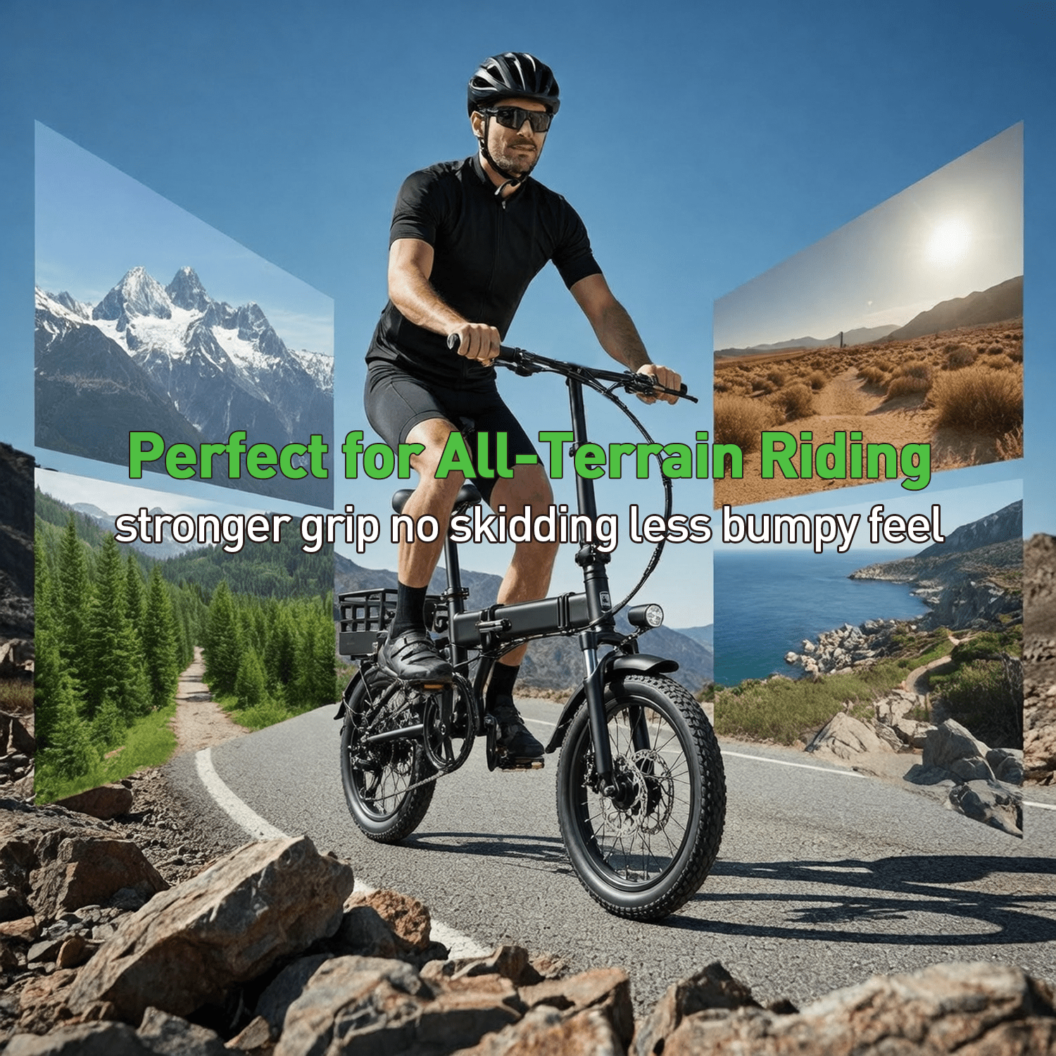XKJ Electric Bike for Adults, Ebike, Electric Bicycle with 48V 12AH Battery,14 Folding Ebike for Teens, 21MPH,20+ Miles(MAX),500W Motor,Multi-Shock Absorption,Mini E Bikes with Baskets,UL2849 Electric Bikes