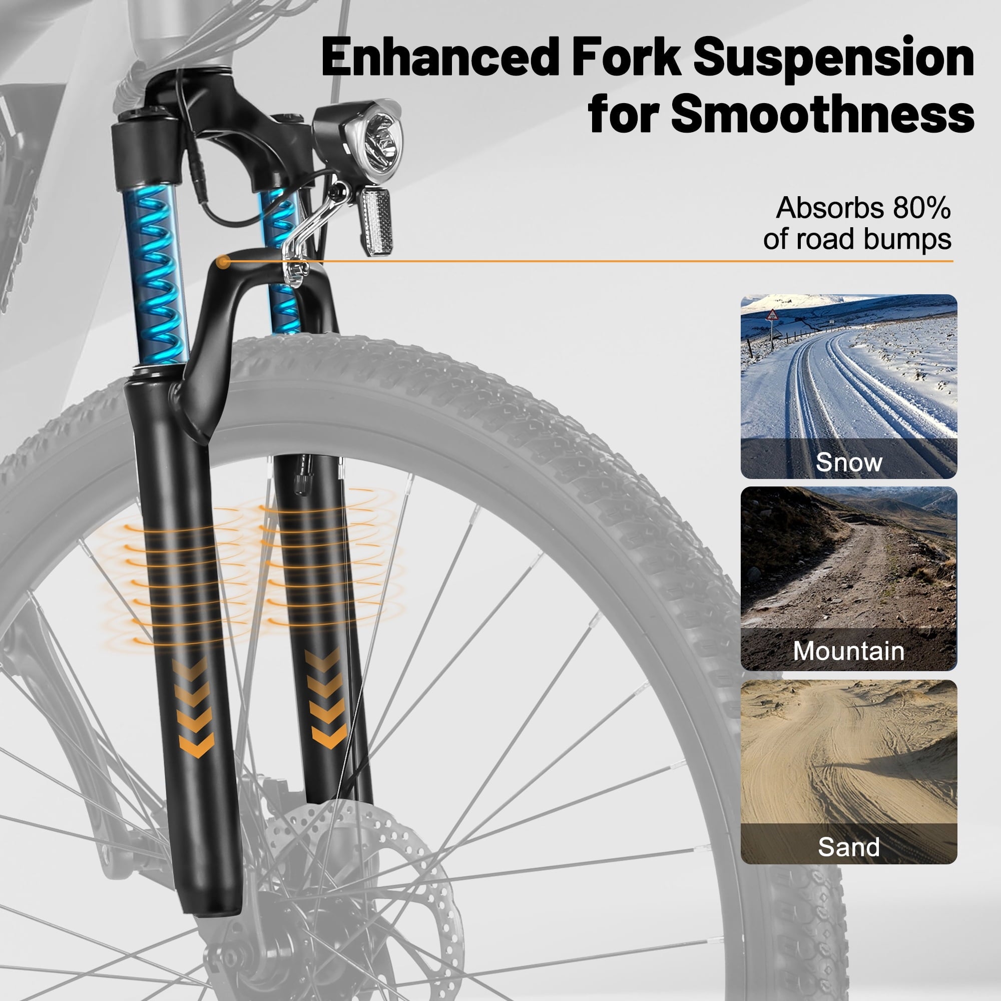 Actbest 27.5 Electric Bike for Adults, 1200W Peak Brushless Motor Up to 28MPH, 499.2WH Removable Battery Electric Mountain Bike, 21-Speed E-Bike with Fork Suspension (Grey) with Fender & Rear Rack Electric Bikes