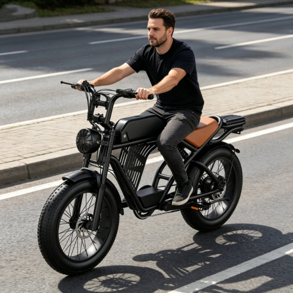 ASKGO Electric Bike for Adult, 2200W Peak Electric Dirt Bike, 100 Miles, 7 Speed Electric Motorcycle, 48V Removable Battery, 20 Fat Tire Off Road Ebike, Full Suspension Ebike for Snow/Beach/Mountain Electric Bikes