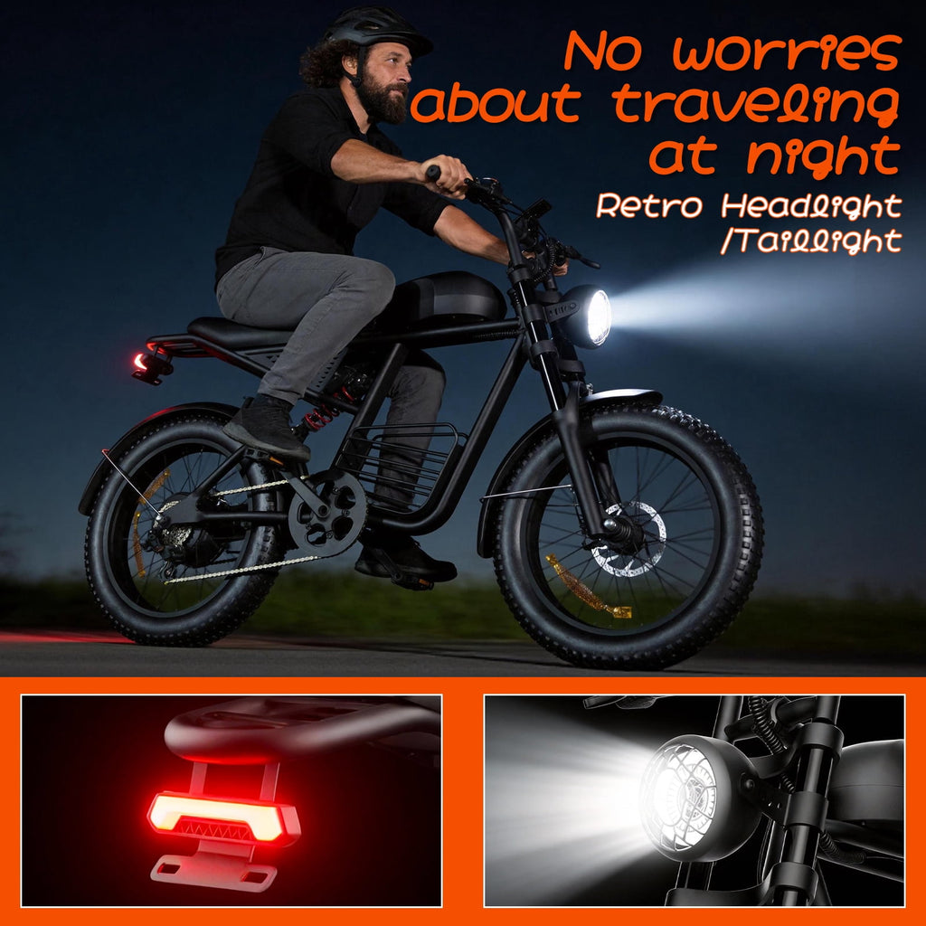 Electric Bike for Adults,750W Motor 1000W Peak,Top Speed 30MPH, Max 55miles,20×4.0 Fat Tires,48V 16.8Ah Battery,UL 2849,Fit for 18+ Electric Bikes