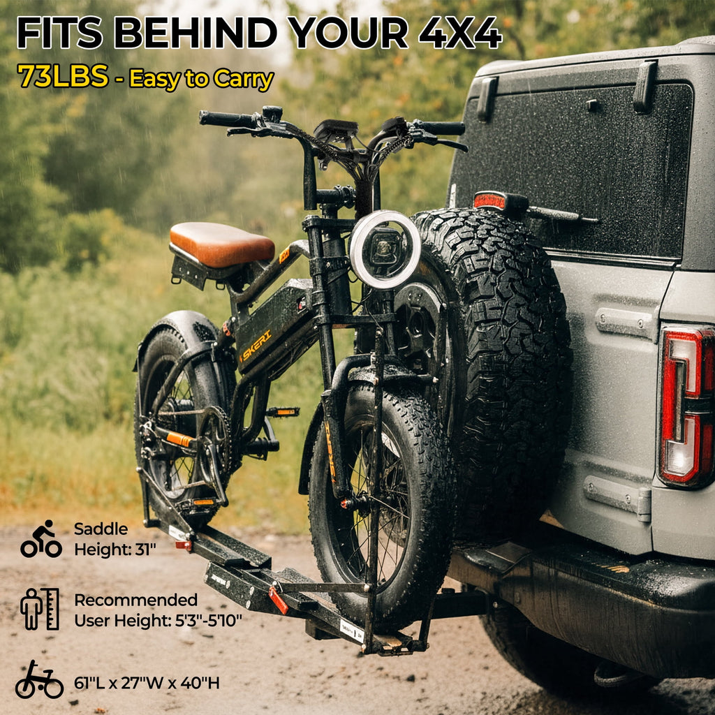 Skeri 750W (Peak 1000W) Electric Bike, 16” x 4” Fat Tire Dual Suspension E-Mountain Bikes, 48V 13Ah Battery UL2849 Electric Bikes