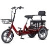 NOMIGO Two-Seat Electric Tricycle for Adults, Foldable 3 Wheel E-Bike for Errands with Rear Seat, Large Baskets and 48V Battery Electric Bikes