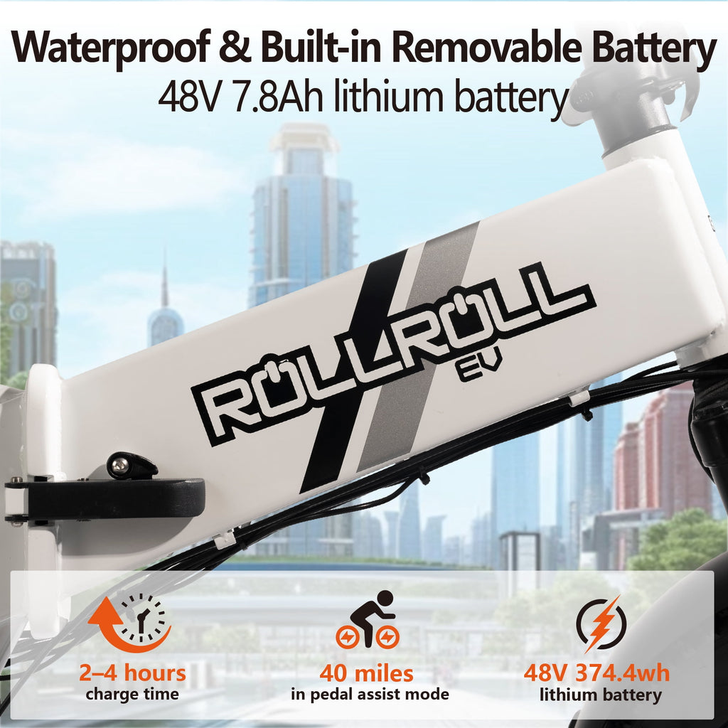 SYX MOTO 20 Fat Tire Electric Bike for Adults, 48V 350W Foldable Ebike with LCD, Max Speed 20MPH, 7 Speed 5 Riding Models, UL2849, Black Electric Bikes