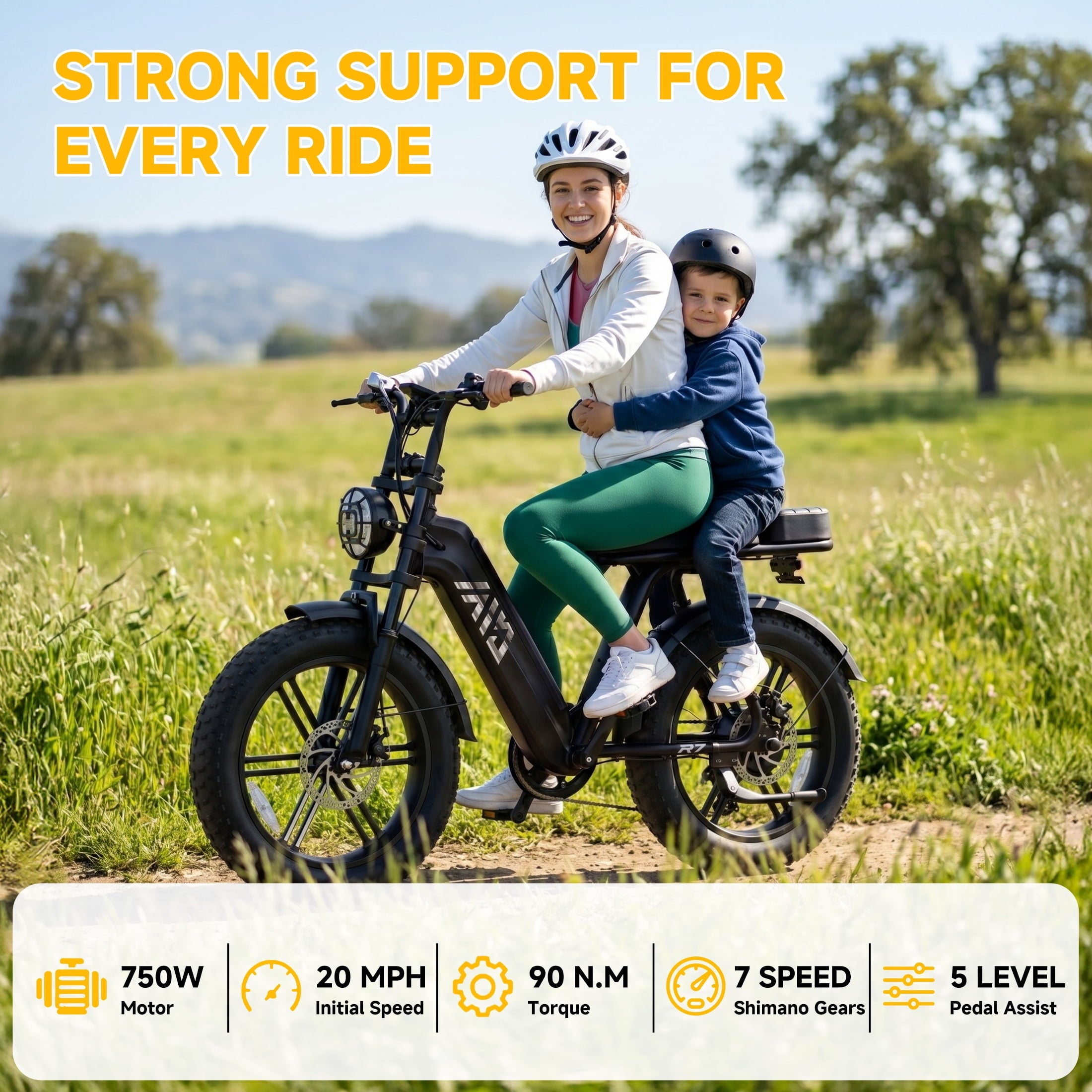 TST Electric Bike for Women, 750W Motor 48V15AH Battery, 20x4 Fat Tire, Hydraulic Disc Brakes, Full Suspension, UL2849 Electric Bikes