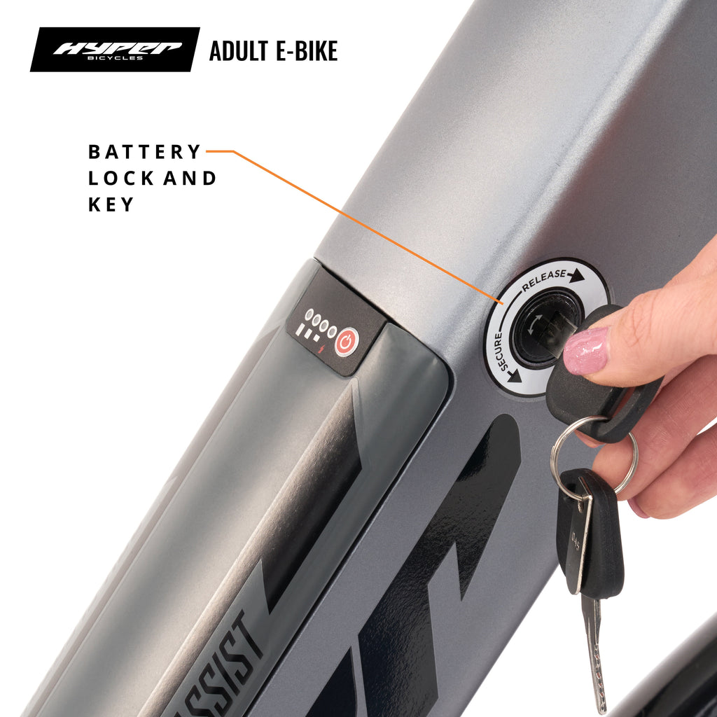 Hyper Bicycles 36V 700C Electric Commuter E-Bike, Adult Ages 13+, 250W Motor, Matte Gray Electric Bikes