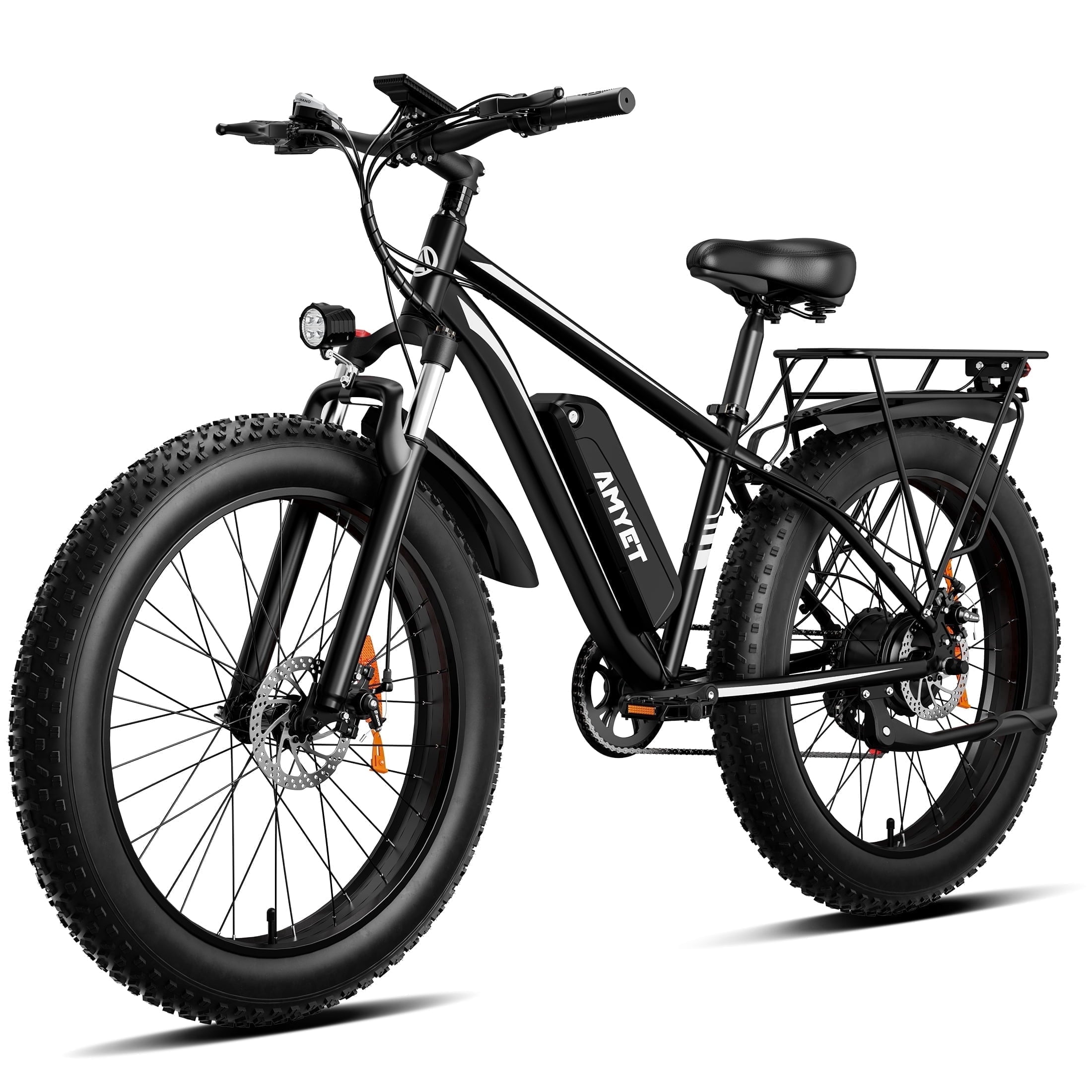 AMYET EB26 Electric Bike for Adults, Peak 1500W 48V 15Ah, 26 Fat Tire Ebike, E-Mountain Bicycle, UL2849 Electric Bikes
