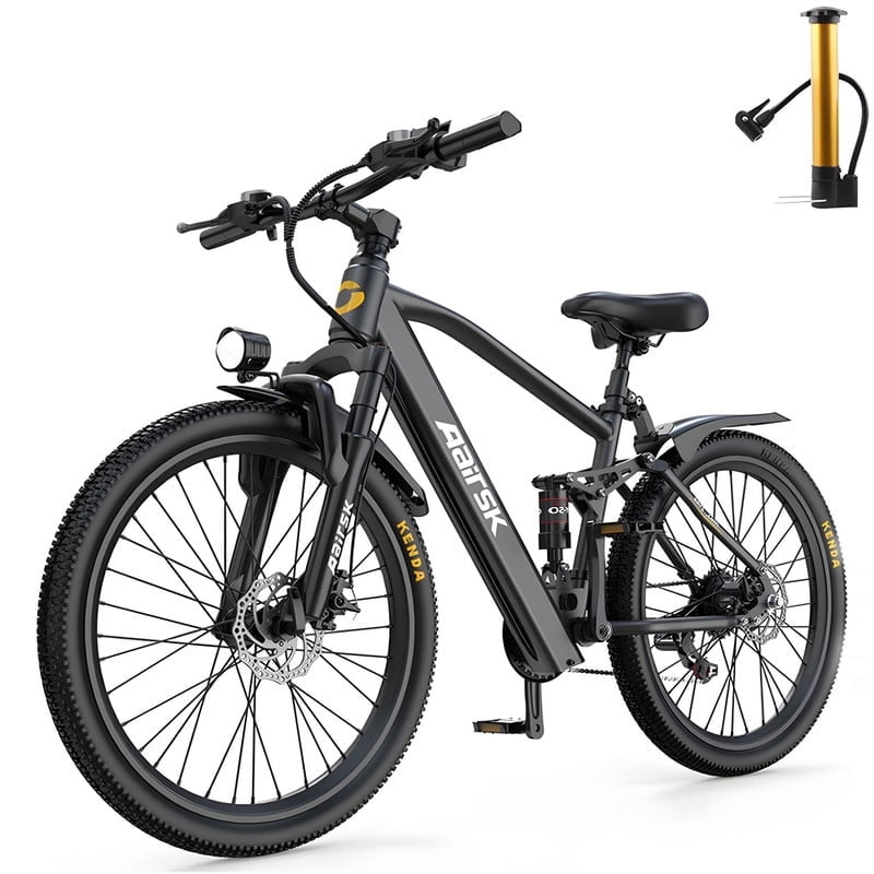 Aairsk 24''Electric Bike for Adults, 400W Motor Mountain Ebike, 36V 13AH, 40 Miles Long Range, UL2849 Electric Bikes