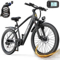 Aairsk GT300 24-inch Adult Electric Bike (Black), 400W motor, top speed 22 mph, 36V 10Ah battery, 7-speed gears, range 40 miles, complies with UL 2849 standards Electric Bikes