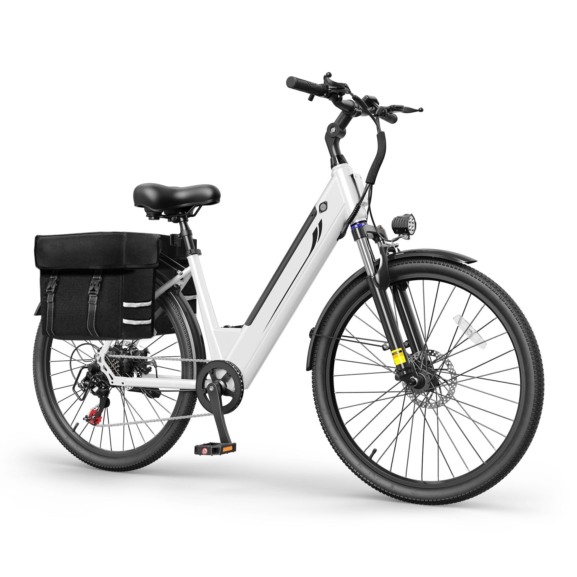 Actbest 26 Electric Bike for Woman, Peak 1200W Motor, 48V 15Ah Battery , 7-Speed, Front Suspension & LCD Display, Wide saddle suitable for women riders, Mountain EBike for Adults Electric Bikes
