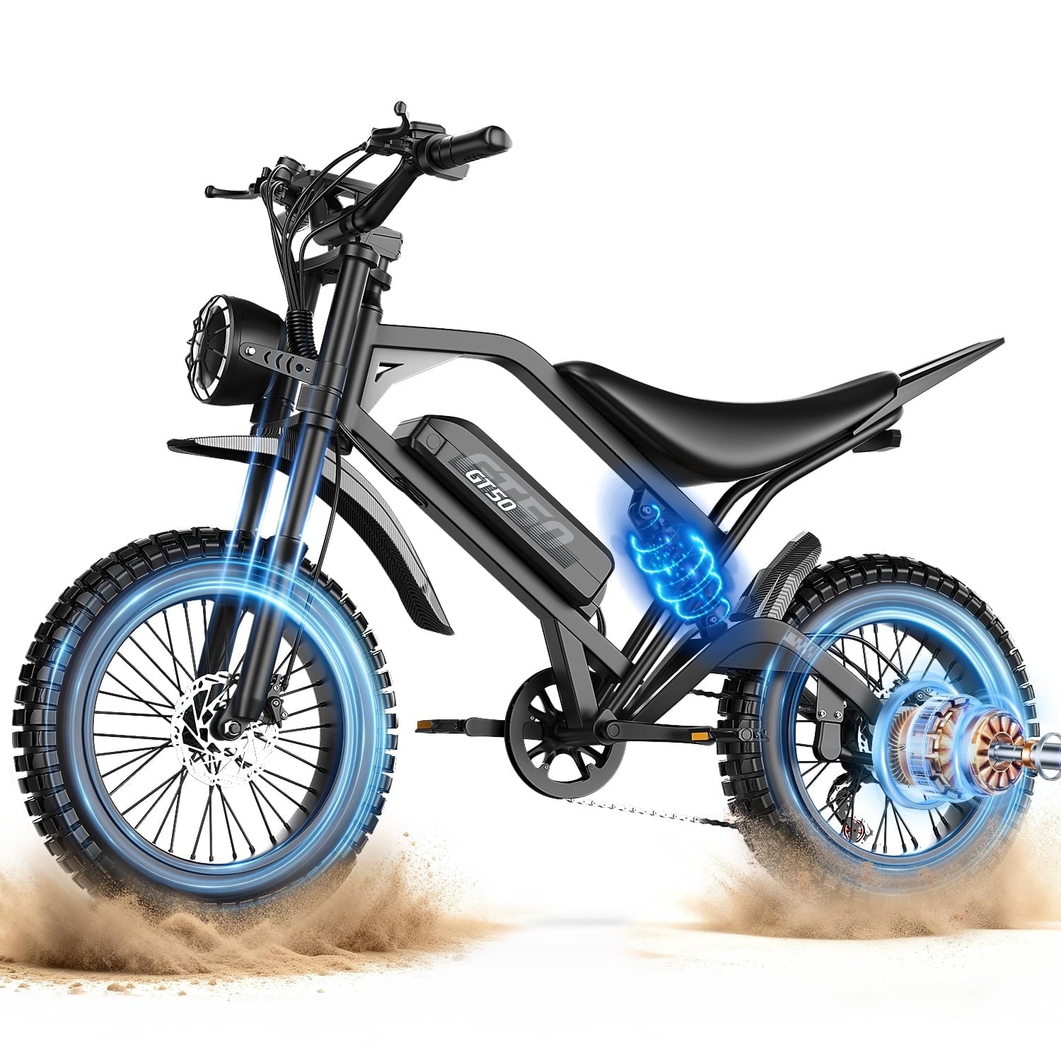 Adult Electric Bike 2500W Brushless Motor, 48V 25AH Long Range Battery, 26 Fat Tire E-Bike, 25MPH, 7-Speed, IPX5 Waterproof, Electric Bicycle for Mountain, Beach, Commute Electric Bikes