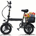 BroPath Electric Bike for Adults,Ebike,14 Folding Electric Bike,500W Motor, 20 MPH, Commuter City E-Bike,576Wh Battery,Electric Bicycle with Baskets,20+ Miles,3 Mode,Mini E Bikes for Teens,UL2849 Electric Bikes