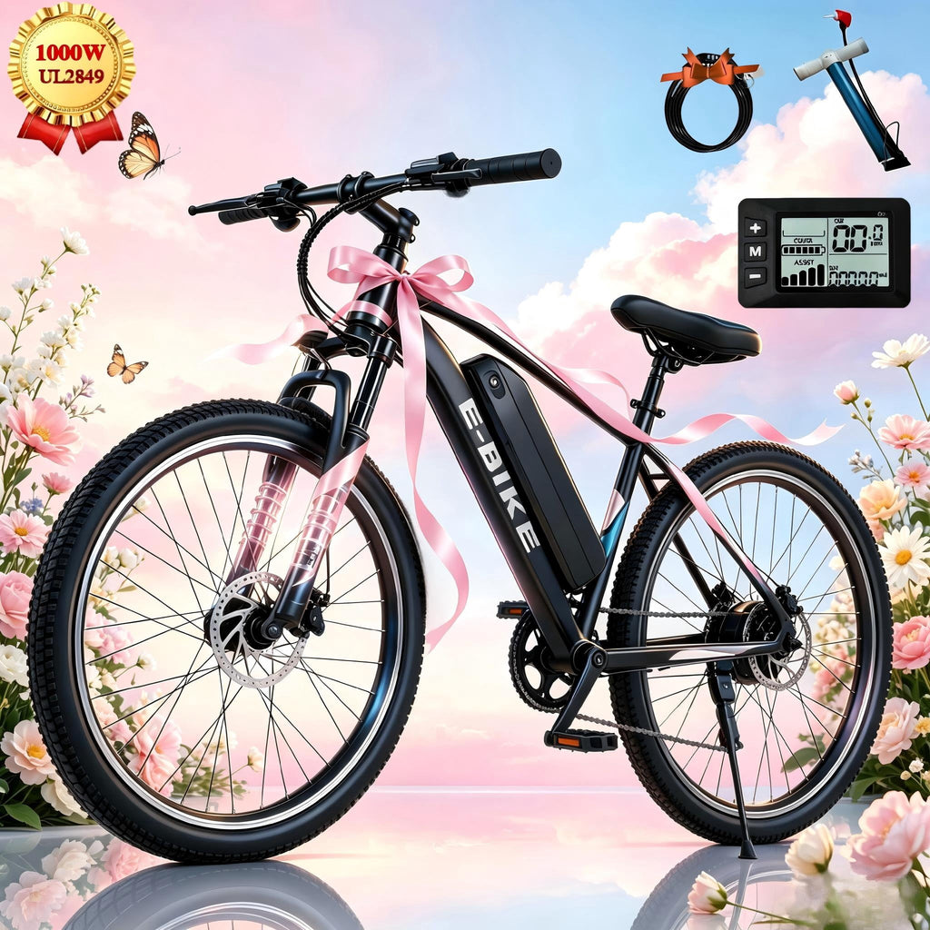 BroPath Electric Bike for Adults, Ebike, Electric Bicycle with 576WH Removable Battery,26 Folding Ebike, 25MPH,40+ Miles(MAX),800W High Motor,Multi-Shock Absorption,Commuting E Bikes,UL2849 Electric Bikes