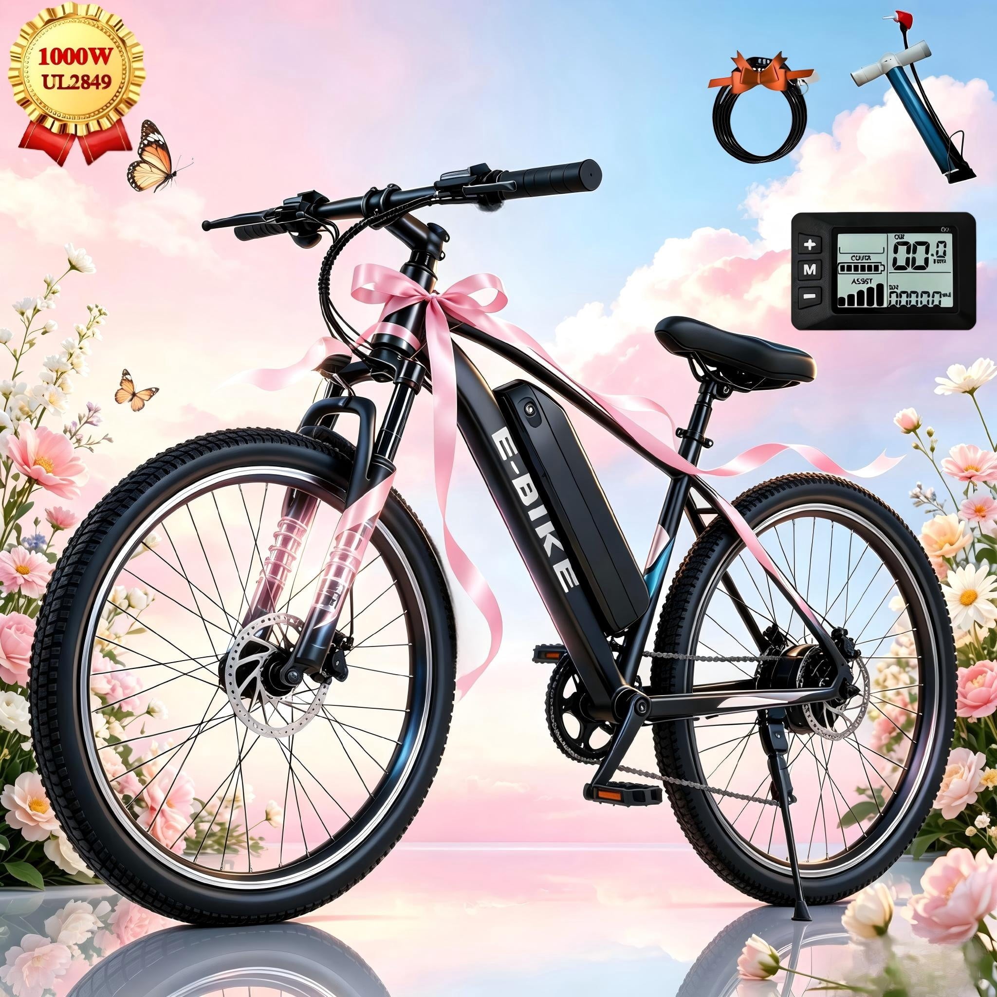 BroPath Electric Bike for Adults, Ebike, Electric Bicycle with 576WH Removable Battery,26 Folding Ebike, 25MPH,40+ Miles(MAX),800W High Motor,Multi-Shock Absorption,Commuting E Bikes,UL2849 Electric Bikes