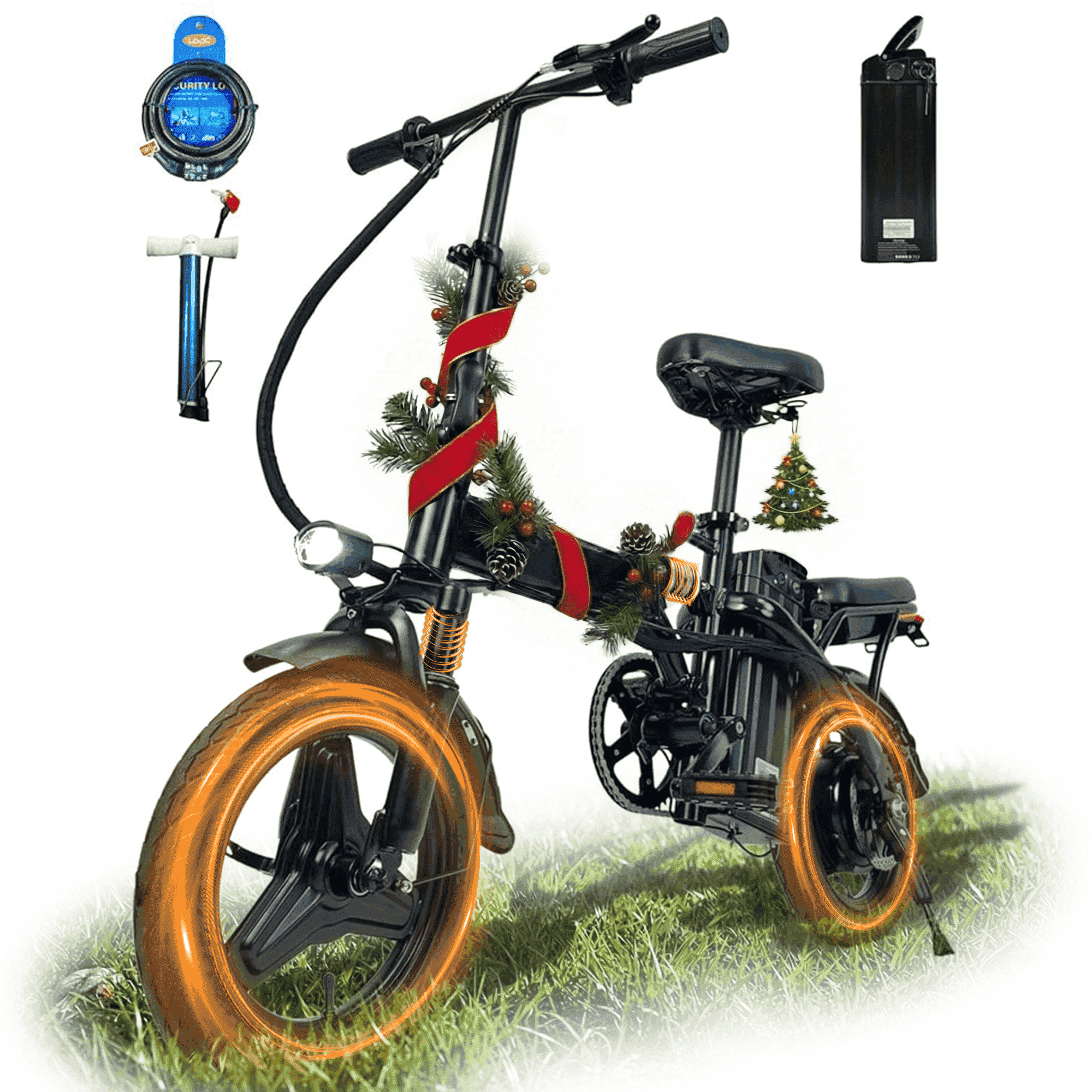 Bycyla Electric Bike for Adults, Ebike,14 Folding Electric Bike 500W Motor,576Wh Built-in Battery 20MPH,20+Miles,Multi-Shock Absorption,Commuter City E-Bike,E Bike with Front Suspension,UL2849 Electric Bikes