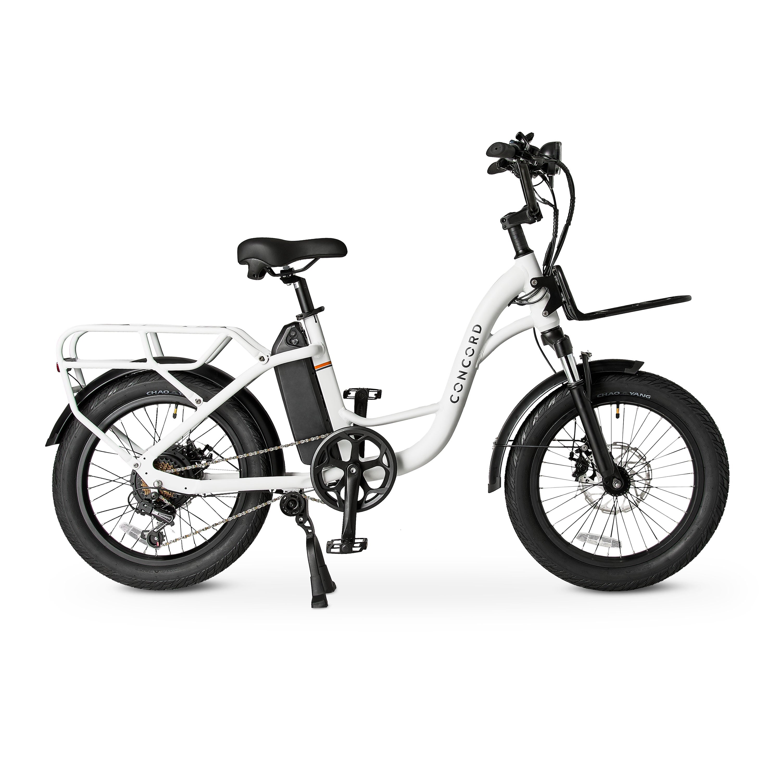 Concord 20 Loadpro Electric Cargo Bike, 48V, Class 2, Off-White, Fits Riders 4'11 - 6'3, Adult, Unisex, Online Only Electric Bikes