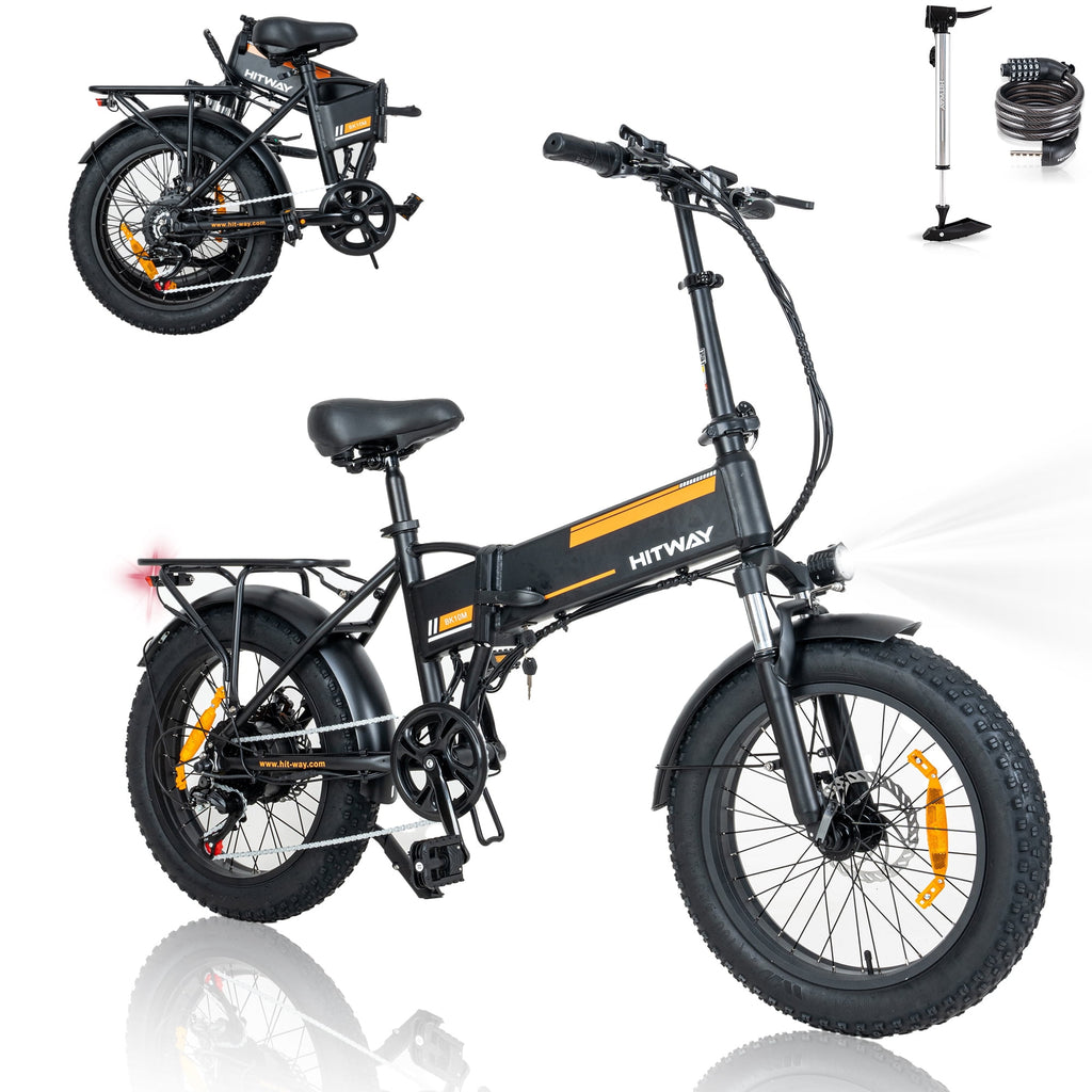 HITWAY BK10M Electric Bicycles with 750W Motor, Electric Bike for Adults 20 x4.0 Fat Tire, 48V 12AH Removable Battery E Bike, UL2849 Certified Electric Bikes