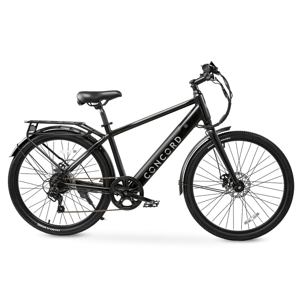 Concord Commutr 26'' Electric Bike, 350W Motor, Class 2, Black, Fits Riders 5'2-5'10 Electric Bikes