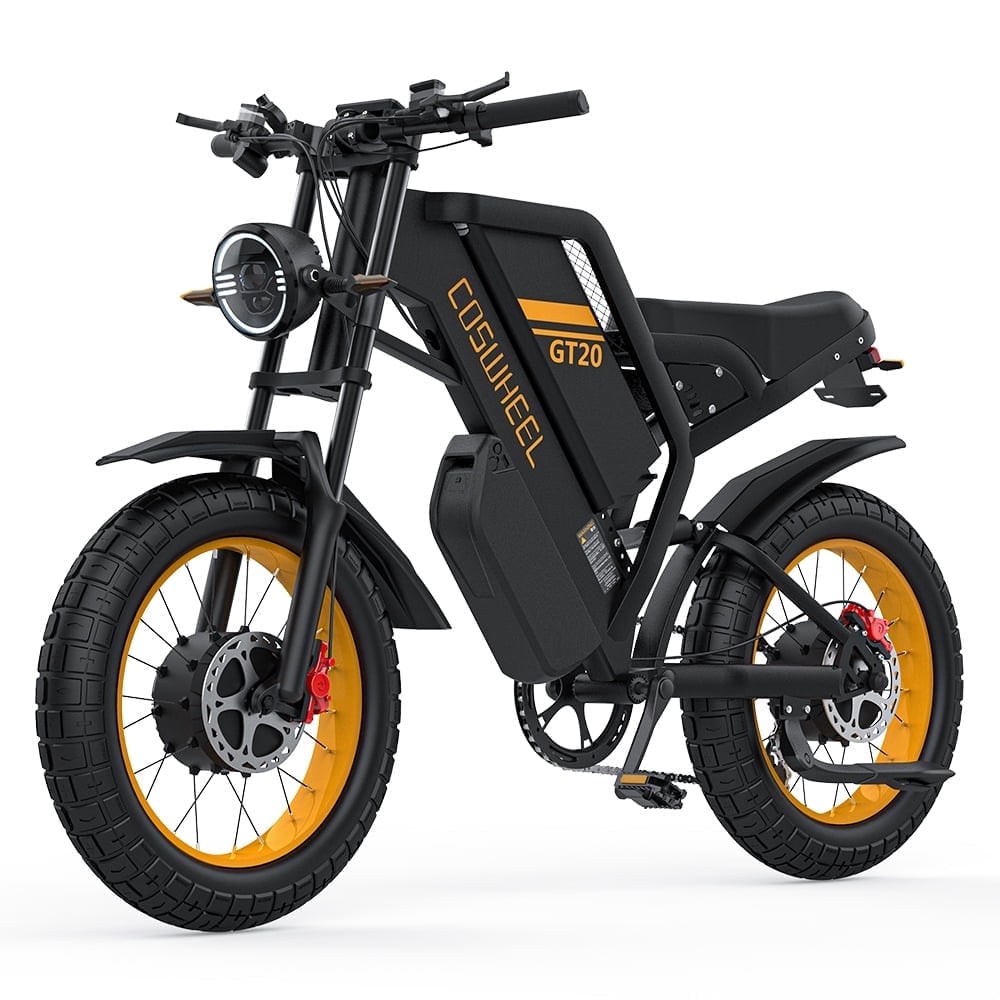 COSWHEEL GT20 Pro Electric Bike for Adults MTB 160Nm, with 48V/25Ah Removable Battery, Up to 31MPH & 145 Miles,UL2849, Electric Motorcycle with 7-Speed, 20 x 4.0 Fat Tire Ebikes for Adults Electric Bikes