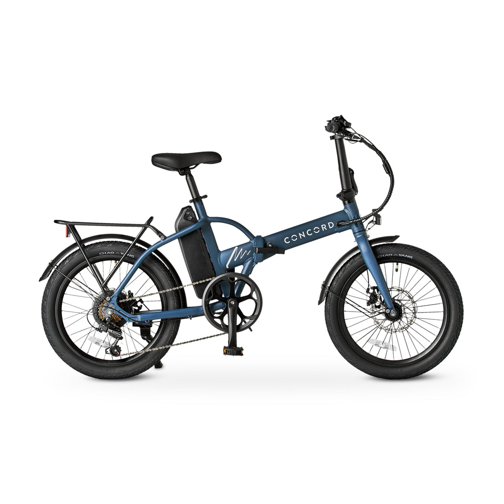 Concord 20 Urbanfold Electric Folding Bike, 36V, Class 2, Blue, Fits Riders 4'11 - 6'2, Adult, Unisex Electric Bikes