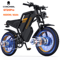 Coswheel GT20 Pro 4000W Electric Dirt Bike for Adults,40 MPH 48V 40Ah Battery Up to 145 Miles, 20 x 4 Fat Tire Full Suspension, Dual Hydraulic Disc Brake E-Bike UL2849 Electric Bikes