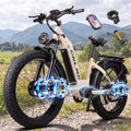 Dual Motor Electric Bike for Adult, 26 x4 Fat Tire Electric Bike, Up to 8000W Peak, 52V 23Ah Built-in Lithium Battery, Up to 45MPH & 105 Miles Range, Off-Road & Urban Riding Electric Bikes