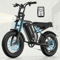 Electric Bicycle Peak 2500W for Adults,37MPH 100Miles, 48V 25Ah, 20*4in Fat Tire 7-Speed Full Suspension Mountain E Bike All-Terrain UL 2849 Electric Bikes