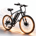 Electric Bike with 749W Brushless Motor, 20MPH, Commuting Electric Mountain Bicycle, Removable Battery, 7-Speed, 26 Tires, Full Suspension, Lightweight Ebike for Teens, 35 Mile Range, UL 2849 Electric Bikes