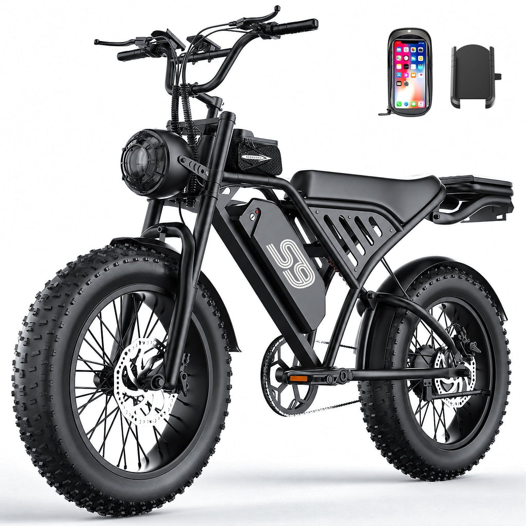 ASKGO 48V 20Ah Electric Bike for Adults, 2200W Peak 750W Fat Tire Off-Road Ebike, 30MPH & 75 Miles, Cargo Ebike,NFC Unlock Electric Dirt Bike,UL2849 Electric Bikes